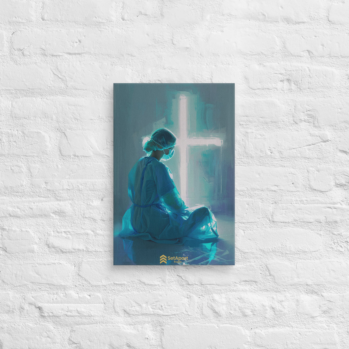 On Call to the Cross Canvas - 12″×18″ - Front View