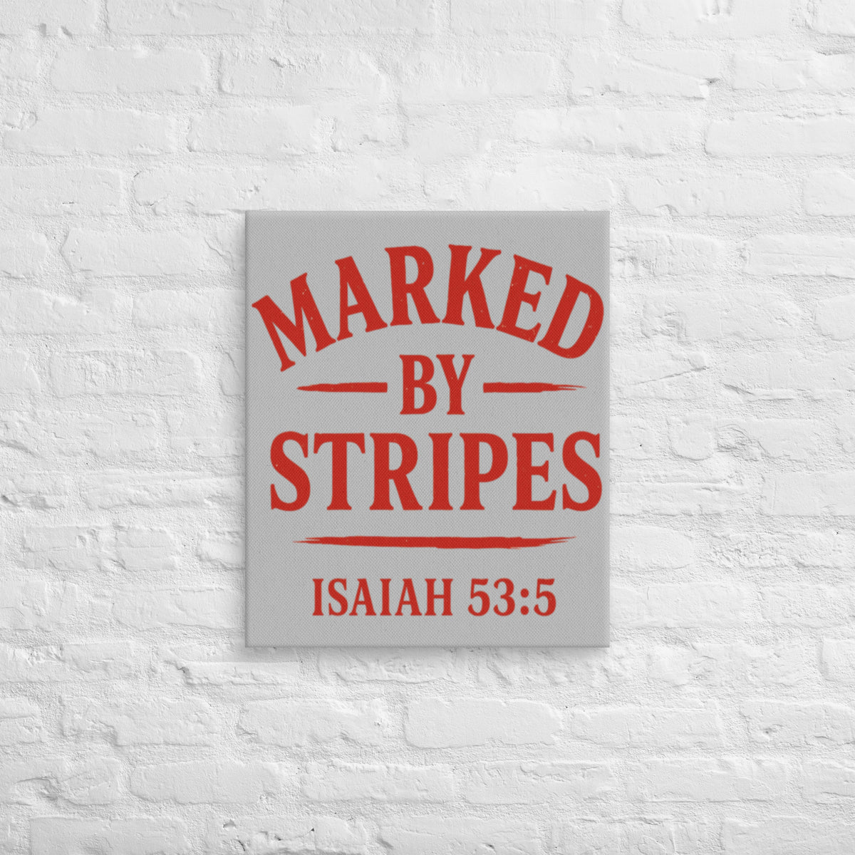 Marked by Stripes Canvas - 20″×24″ - Front View
