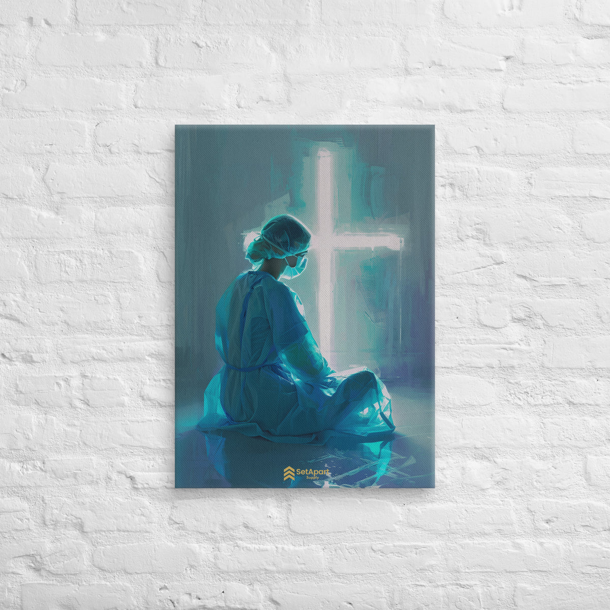 On Call to the Cross Canvas - 20″×28″ - Front View