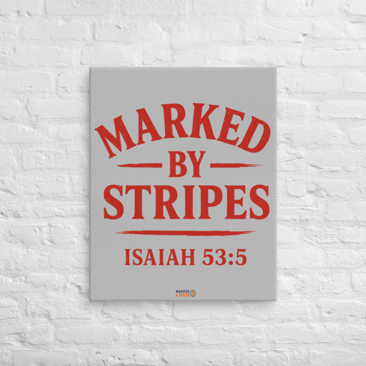 Marked by Stripes Canvas - 24″×30″ - Front View