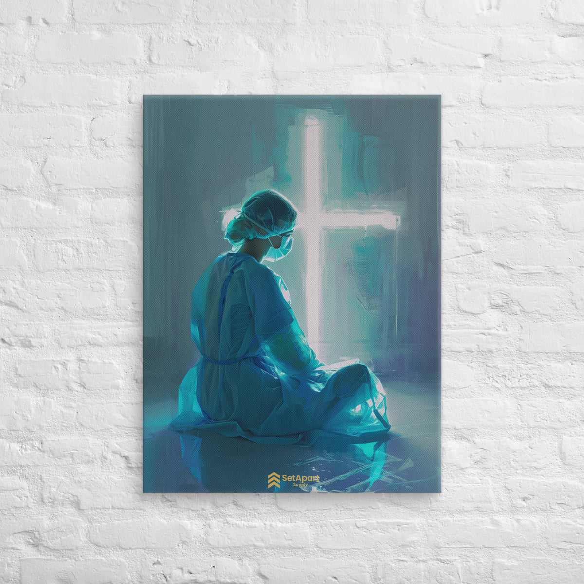 On Call to the Cross Canvas - 24″×32″ - Front View