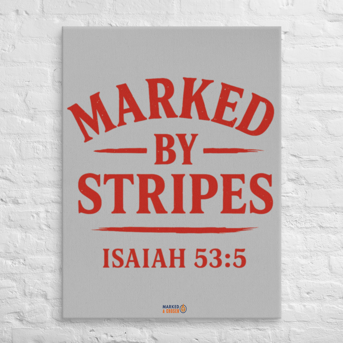 Marked by Stripes Canvas - 30″×40″ - Front View