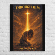 Through Him Women's Canvas - 30″×40″ - Front View