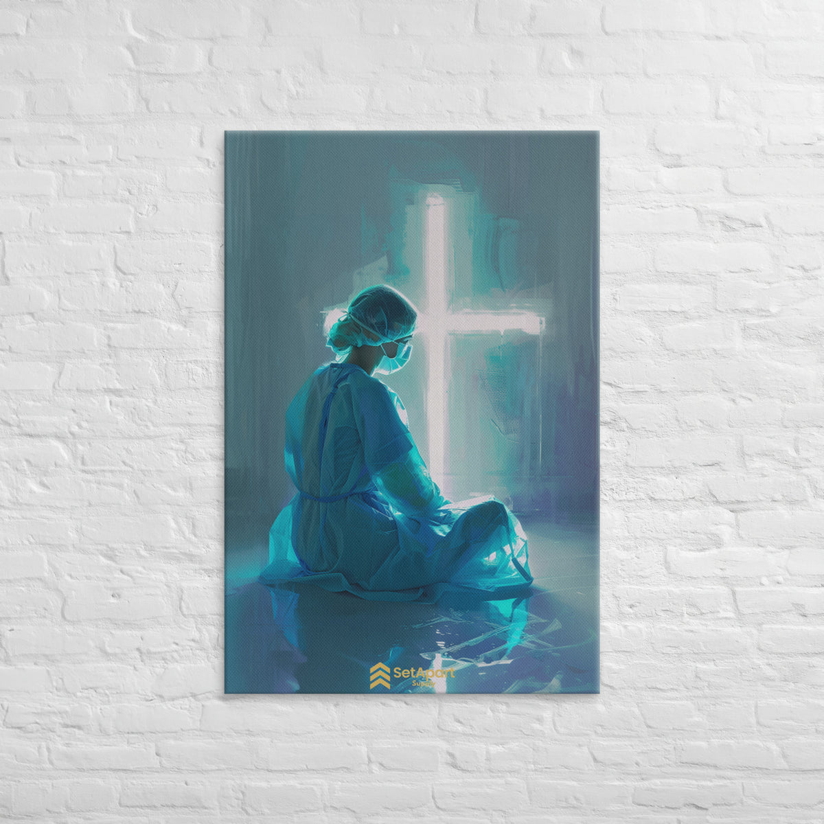 On Call to the Cross Canvas - 32″×48″ - Front View
