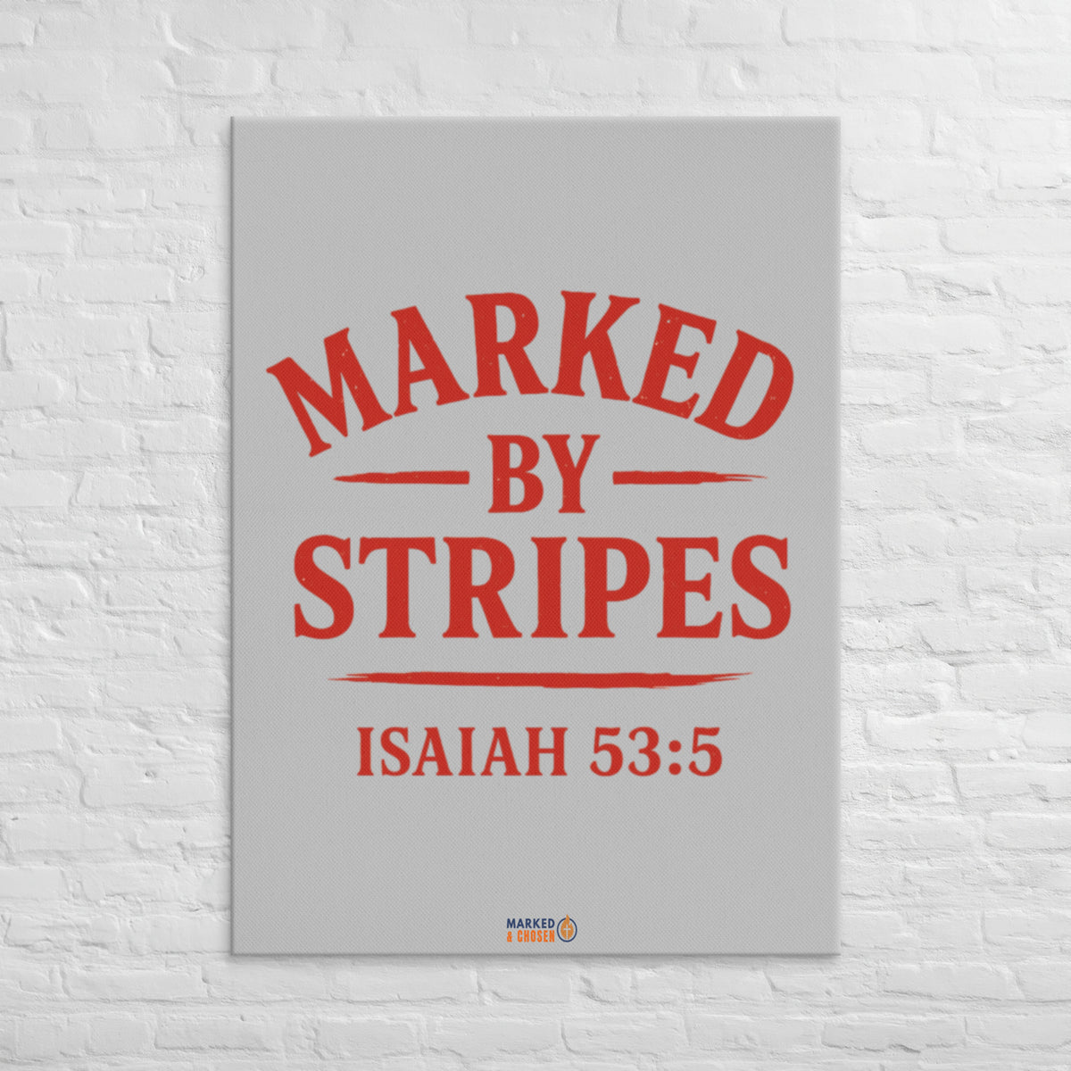 Marked by Stripes Canvas - 40″×55″ - Front View