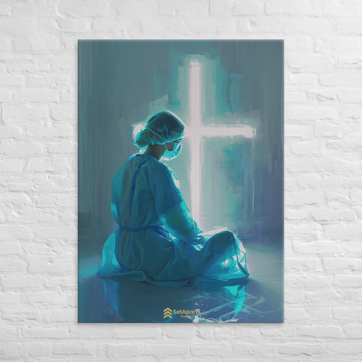 On Call to the Cross Canvas - 40″×55″ - Front View
