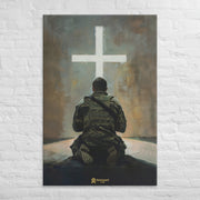 Praying Soldier Canvas - 40″×60″ - Front View