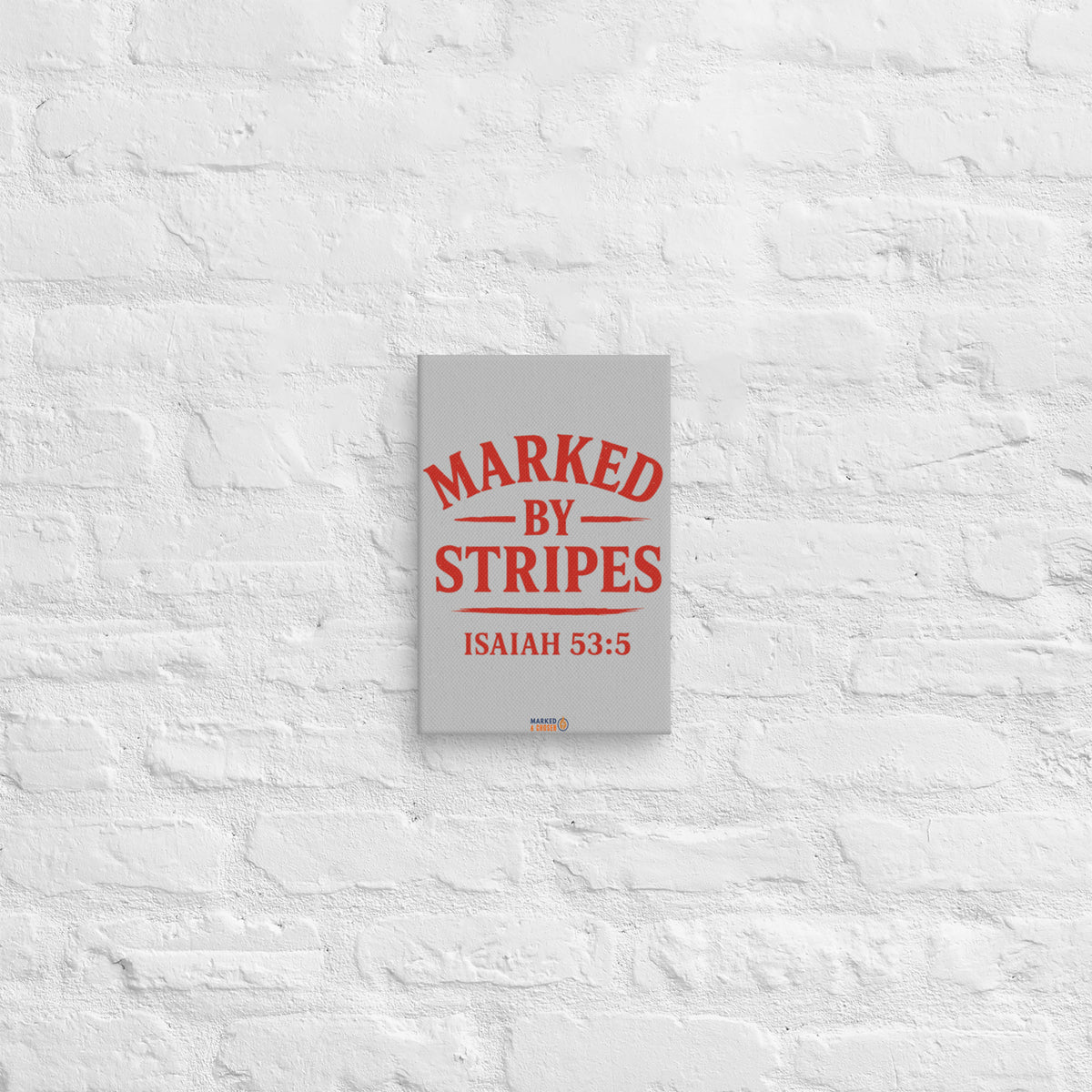 Marked by Stripes Canvas - 8″×12″ - Front View