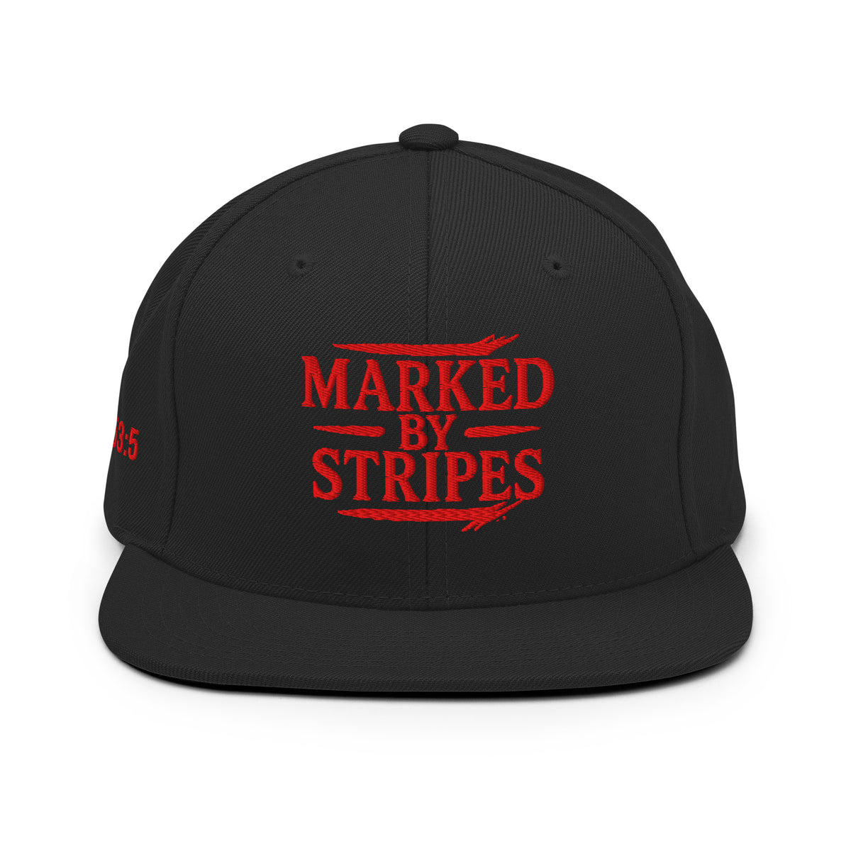 Marked by Stripes Classic Snapback - Black - Back View