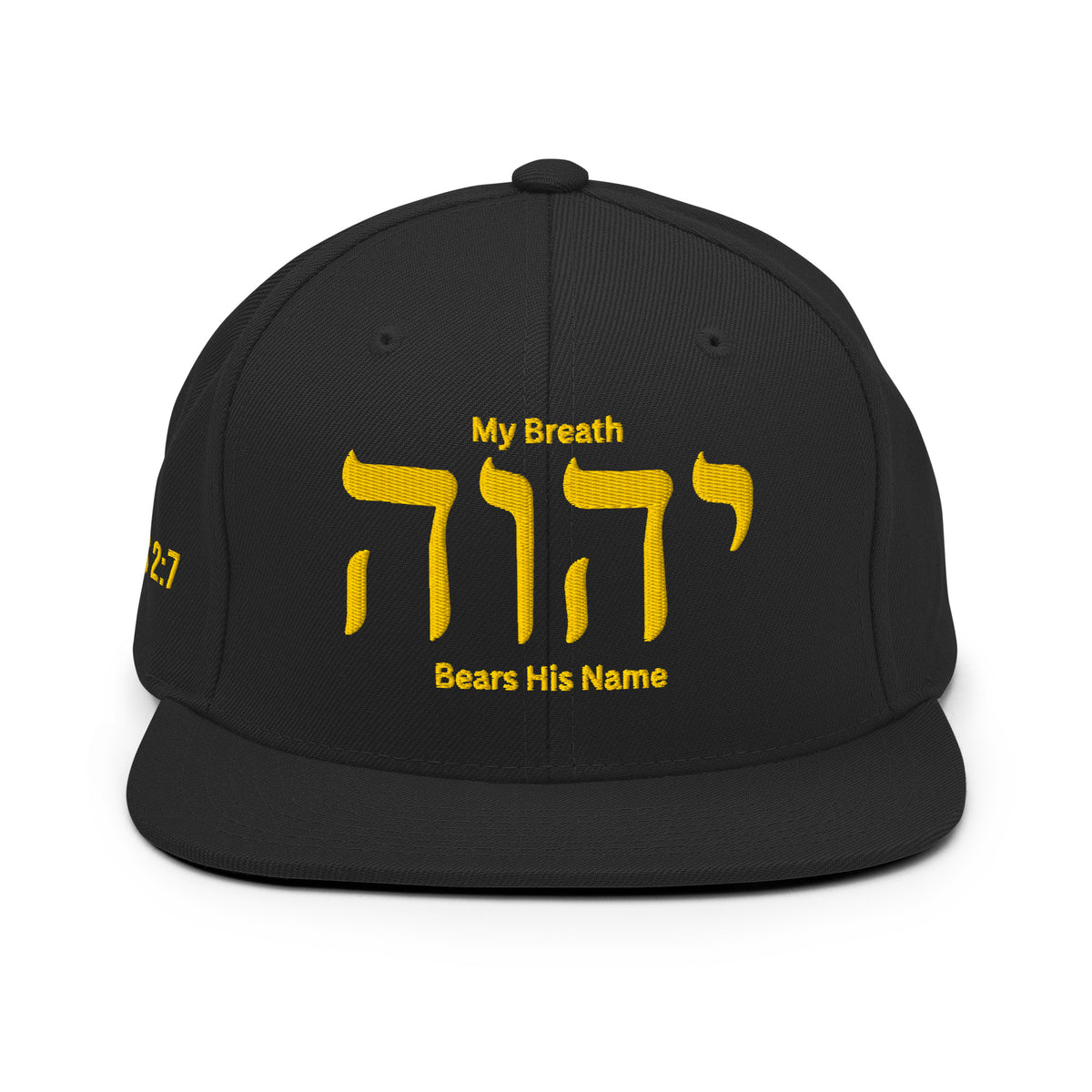 My Breath Bears His Name Classic Snapback - Black - Back View