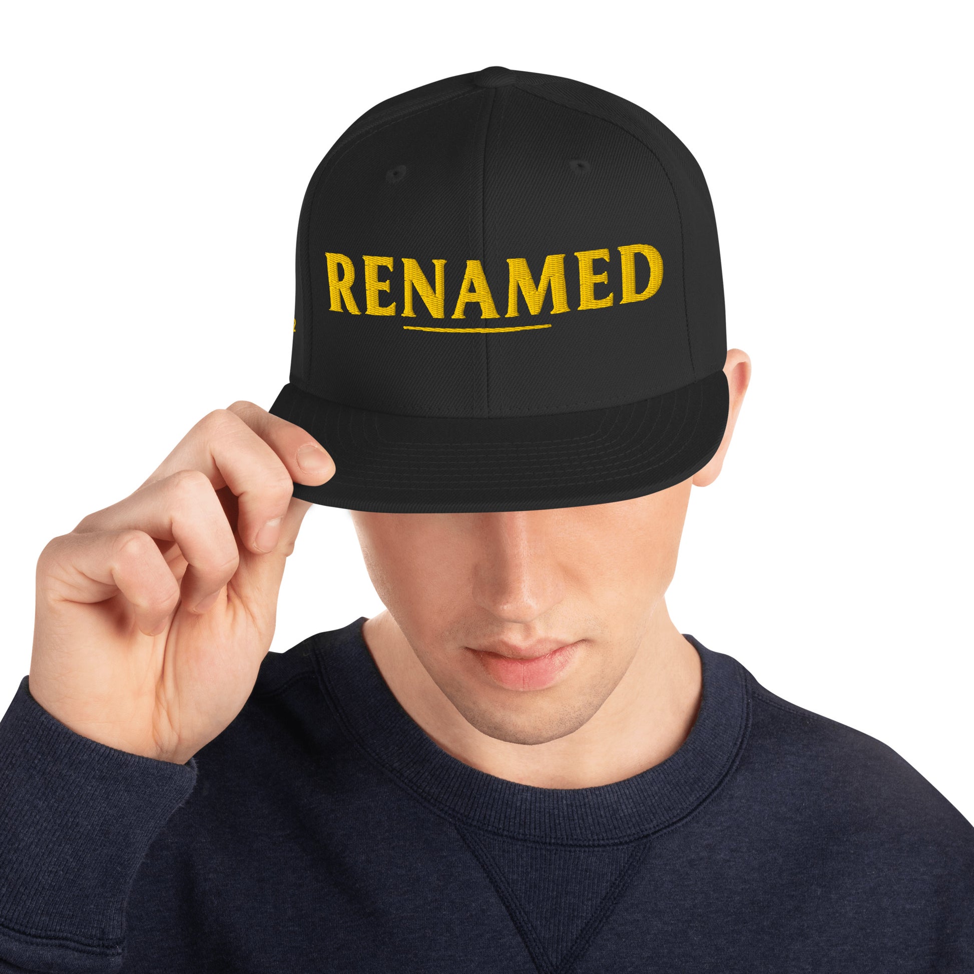 Renamed Classic Snapback - Black - Back View 3