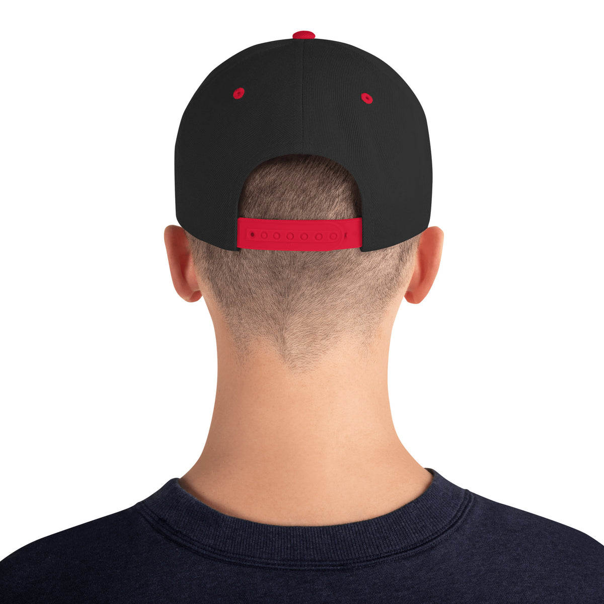 Fire in My Bones Classic Snapback - Black/ Red - Back View