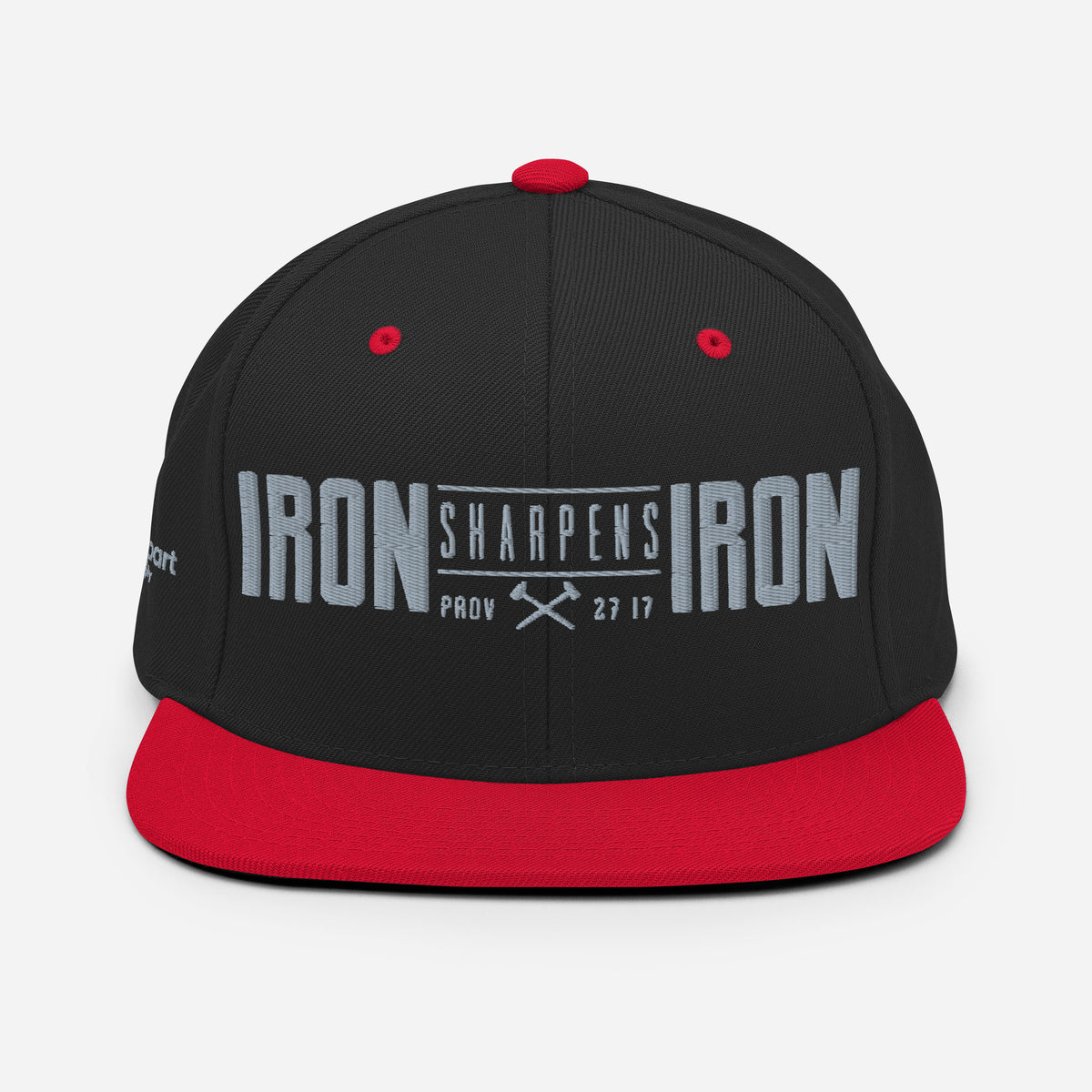 Men's Iron Sharpens Iron Classic Snapback - Black/ Red - Back View 4