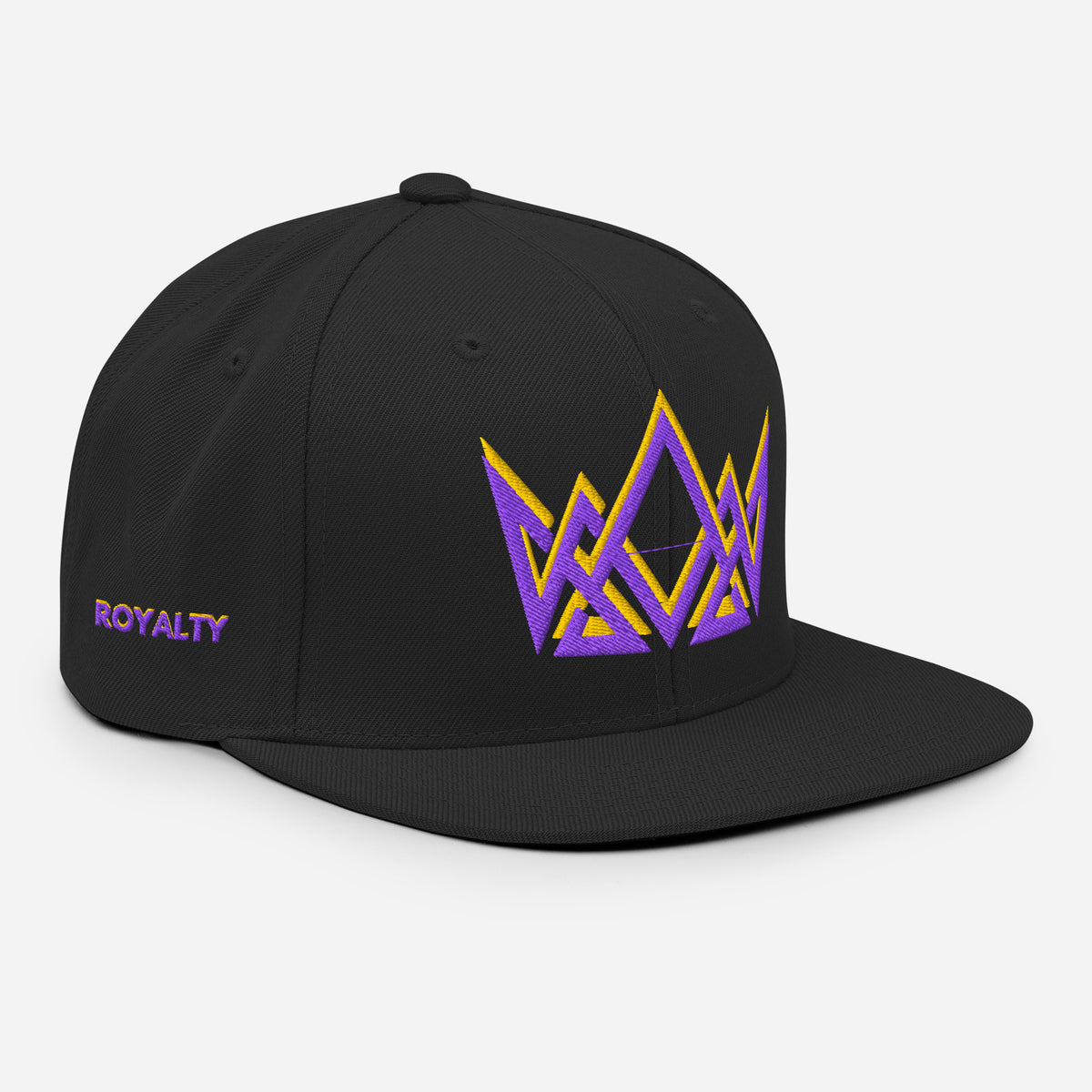 Royalty Classic Snapback - Black - Right Front View