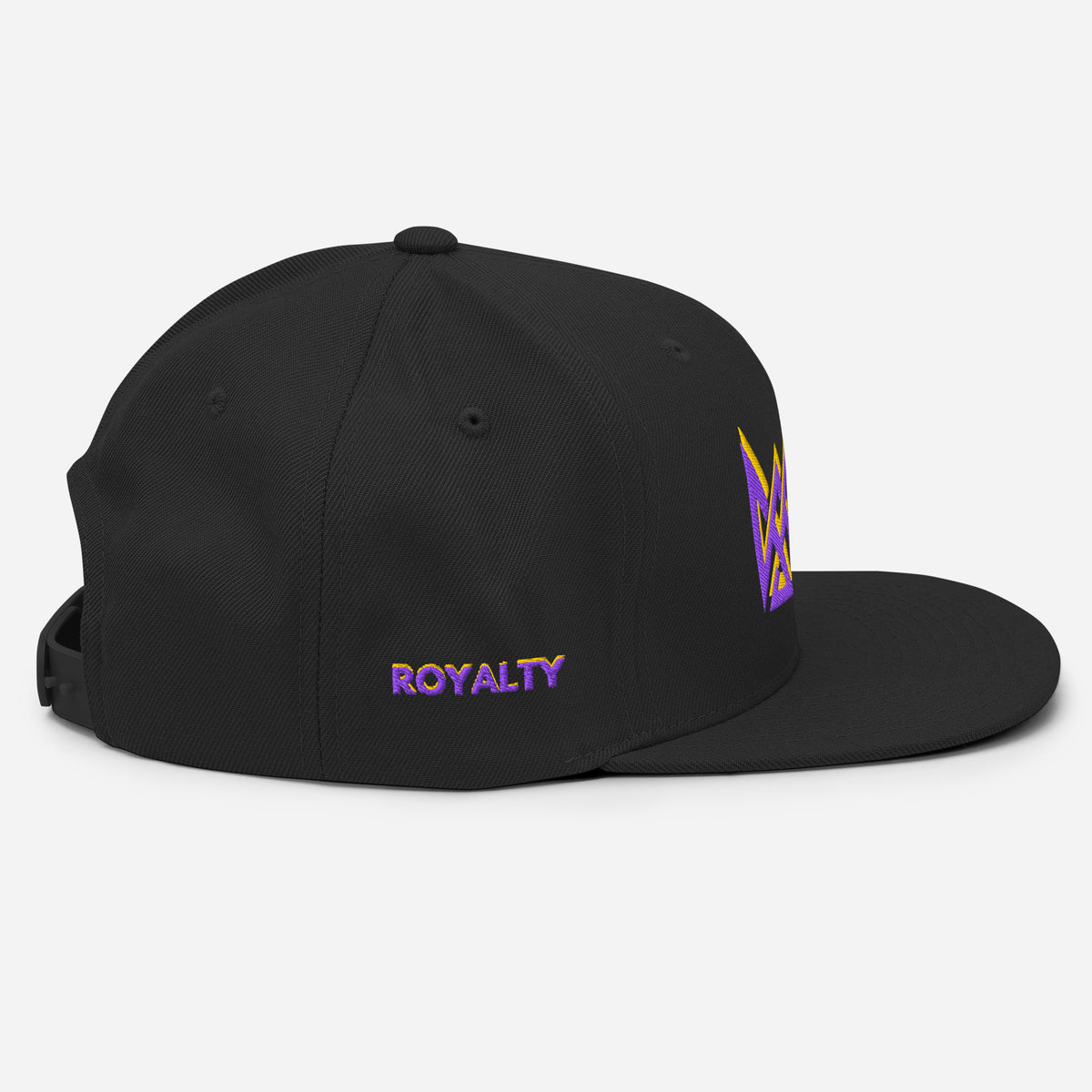 Royalty Classic Snapback - Black - Right Side View
