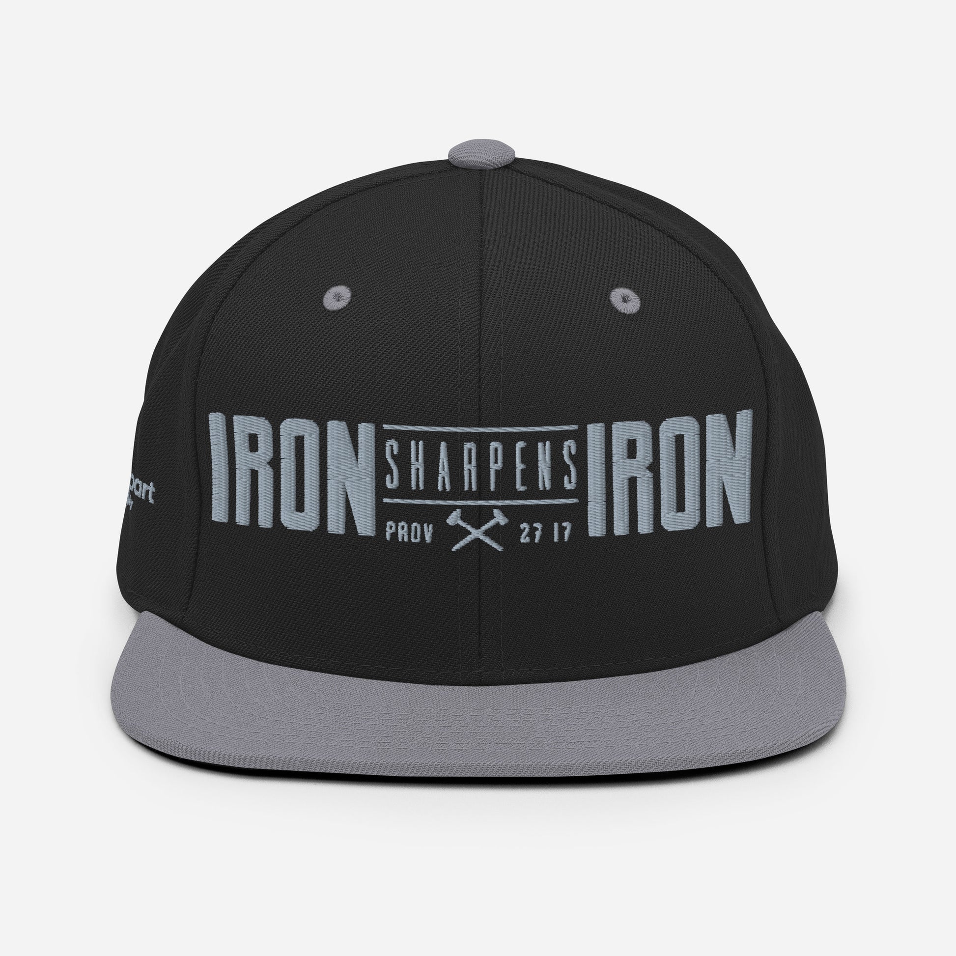 Men's Iron Sharpens Iron Classic Snapback - Black/ Silver - Back View 2