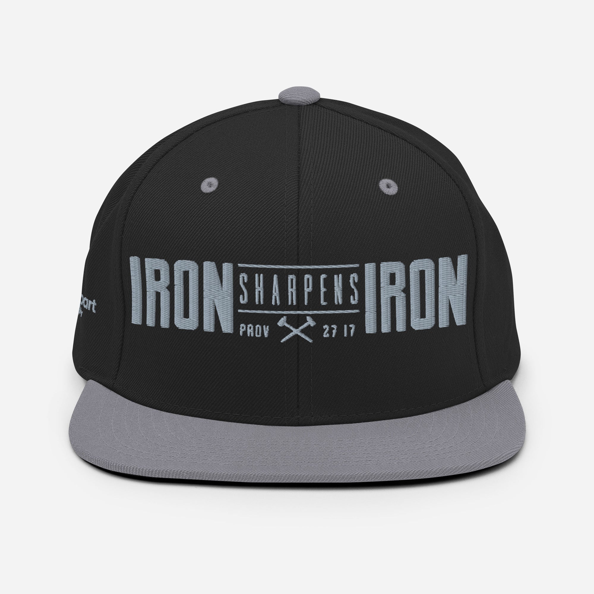 Men's Iron Sharpens Iron Classic Snapback - Black/ Silver - Back View 2