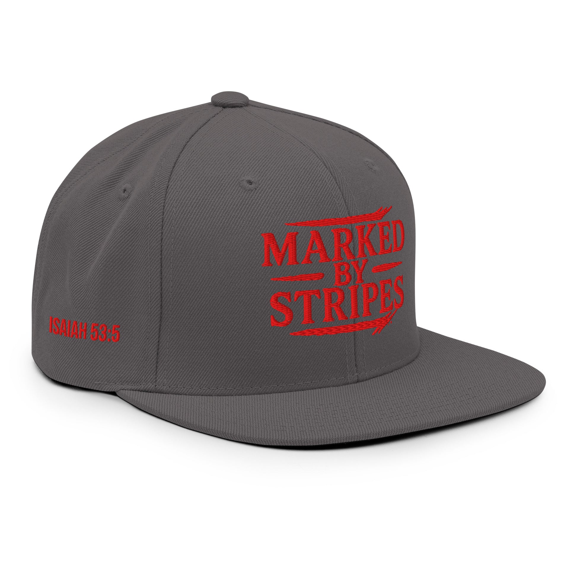 Marked by Stripes Classic Snapback - Dark Grey - Right Front View