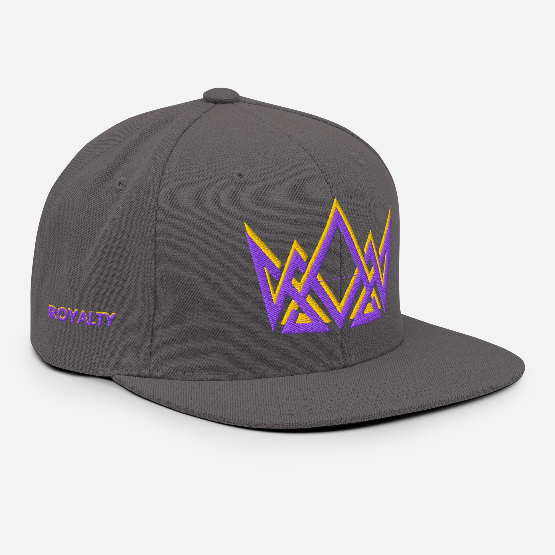 Royalty Classic Snapback - Dark Grey - Right Front View