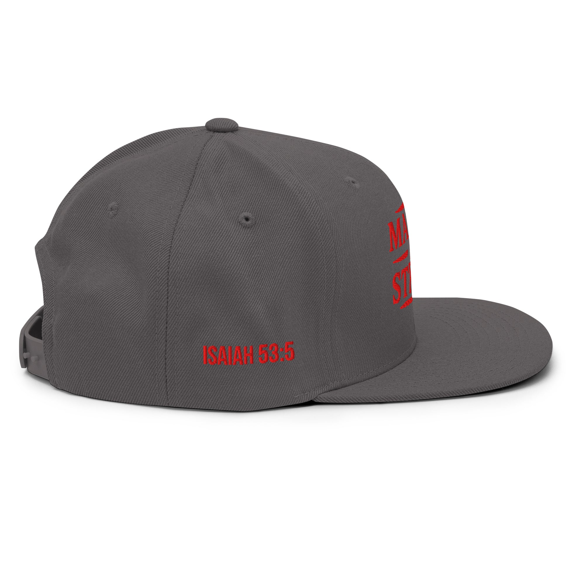Marked by Stripes Classic Snapback - Dark Grey - Right Side View