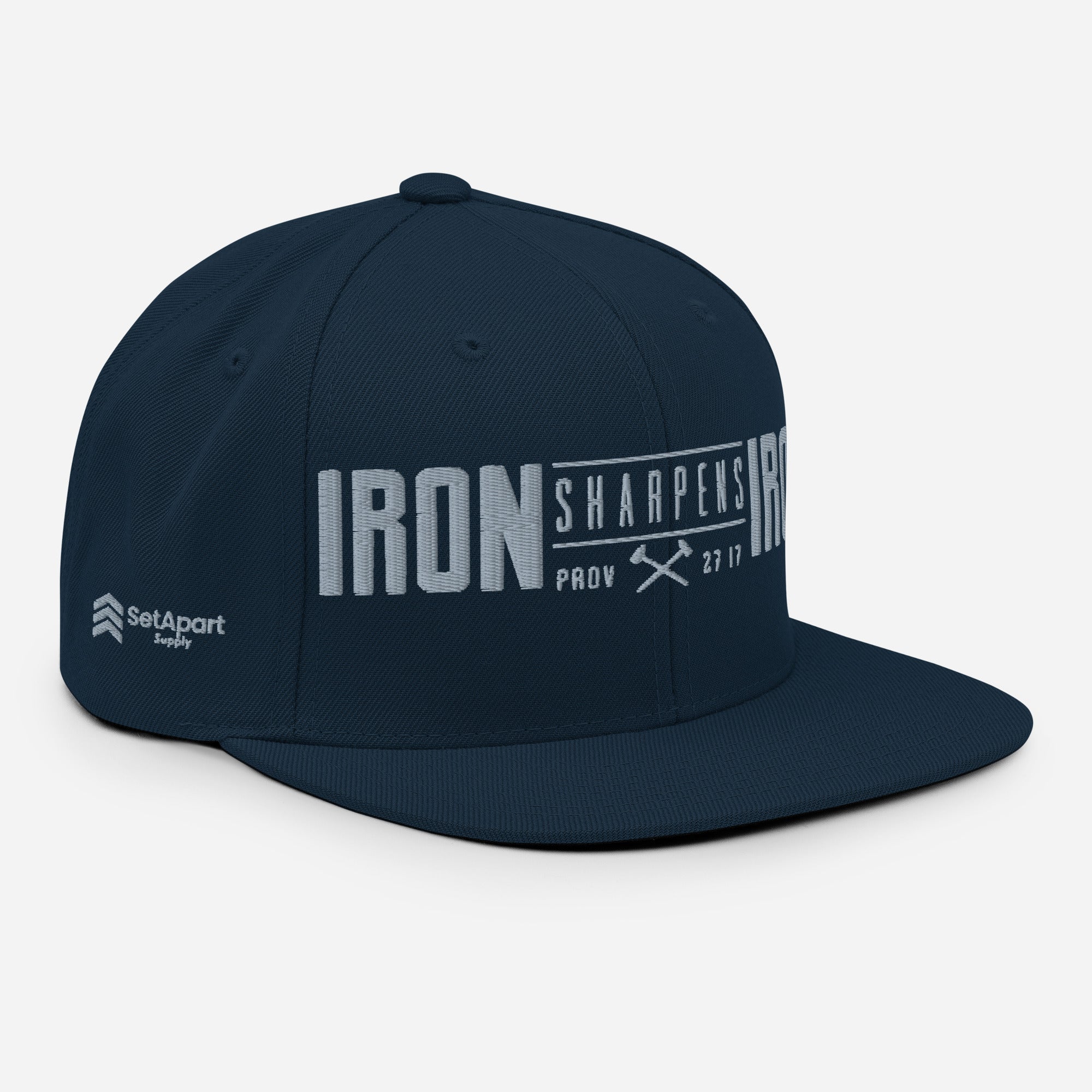 Men's Iron Sharpens Iron Classic Snapback - Dark Navy - Right Front View