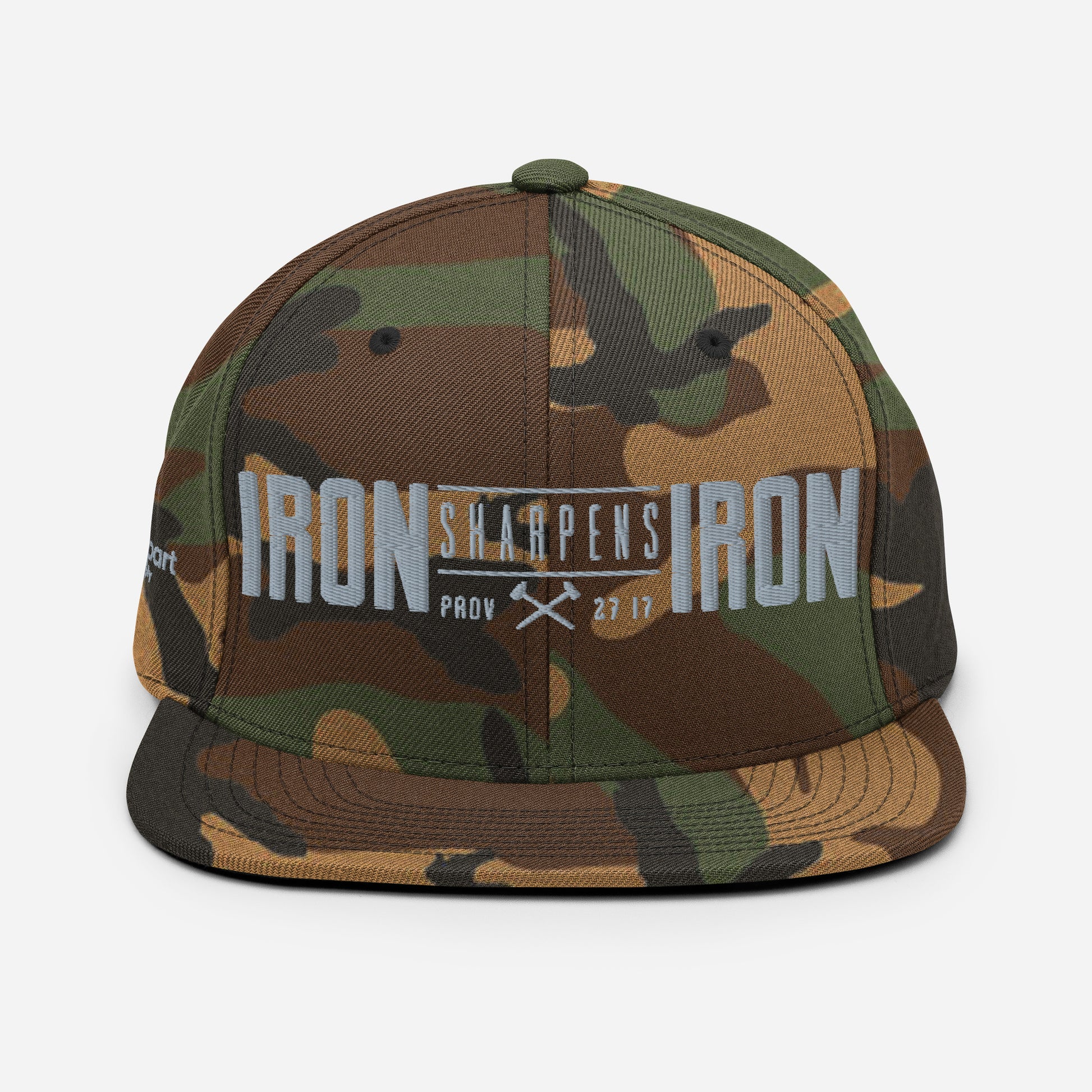 Men's Iron Sharpens Iron Classic Snapback - Green Camo - Back View 4