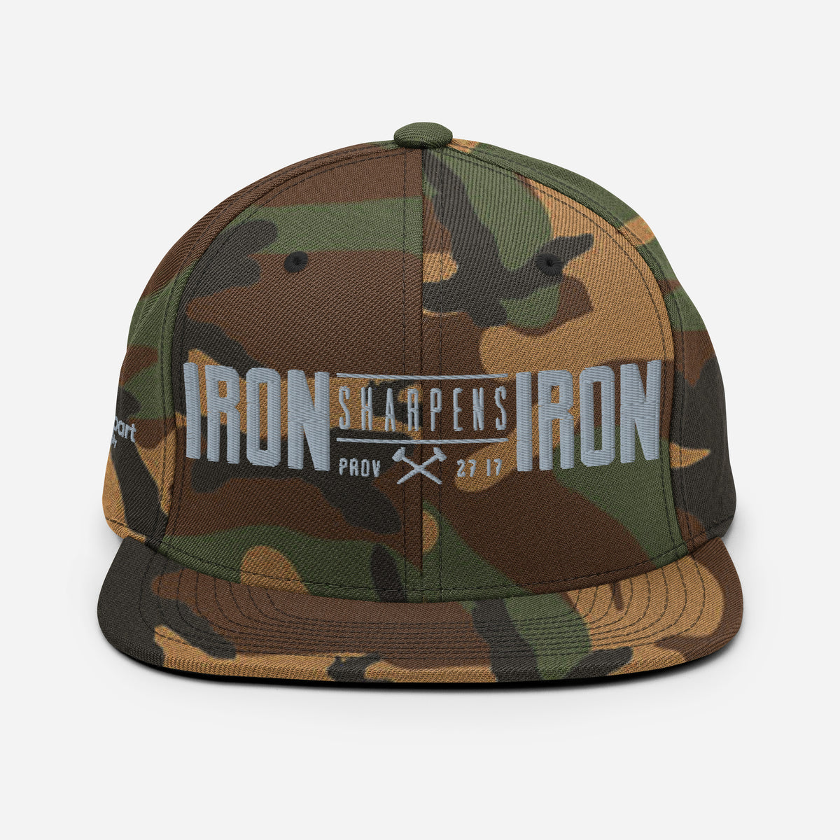 Men's Iron Sharpens Iron Classic Snapback - Green Camo - Back View 4
