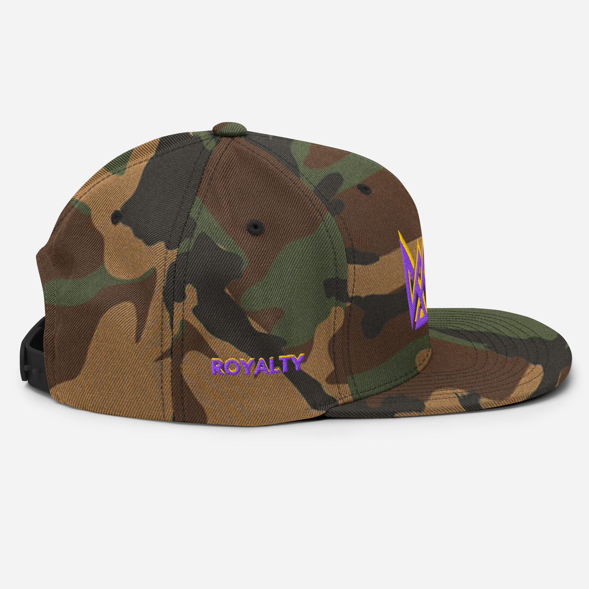 Royalty Classic Snapback - Green Camo - Right Side View