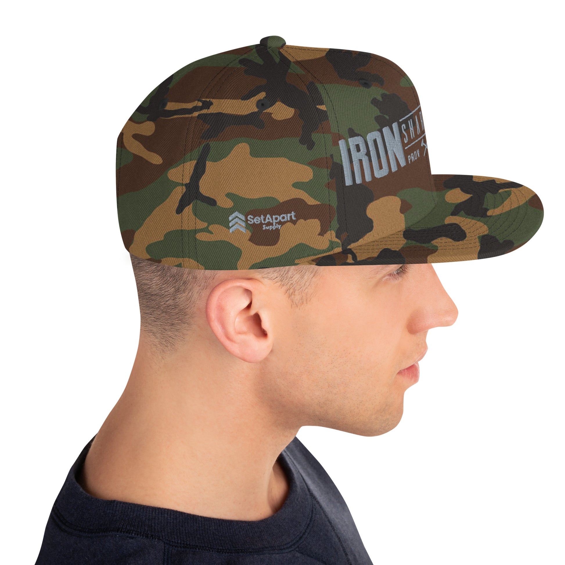 Men's Iron Sharpens Iron Classic Snapback - Green Camo - Right Side View