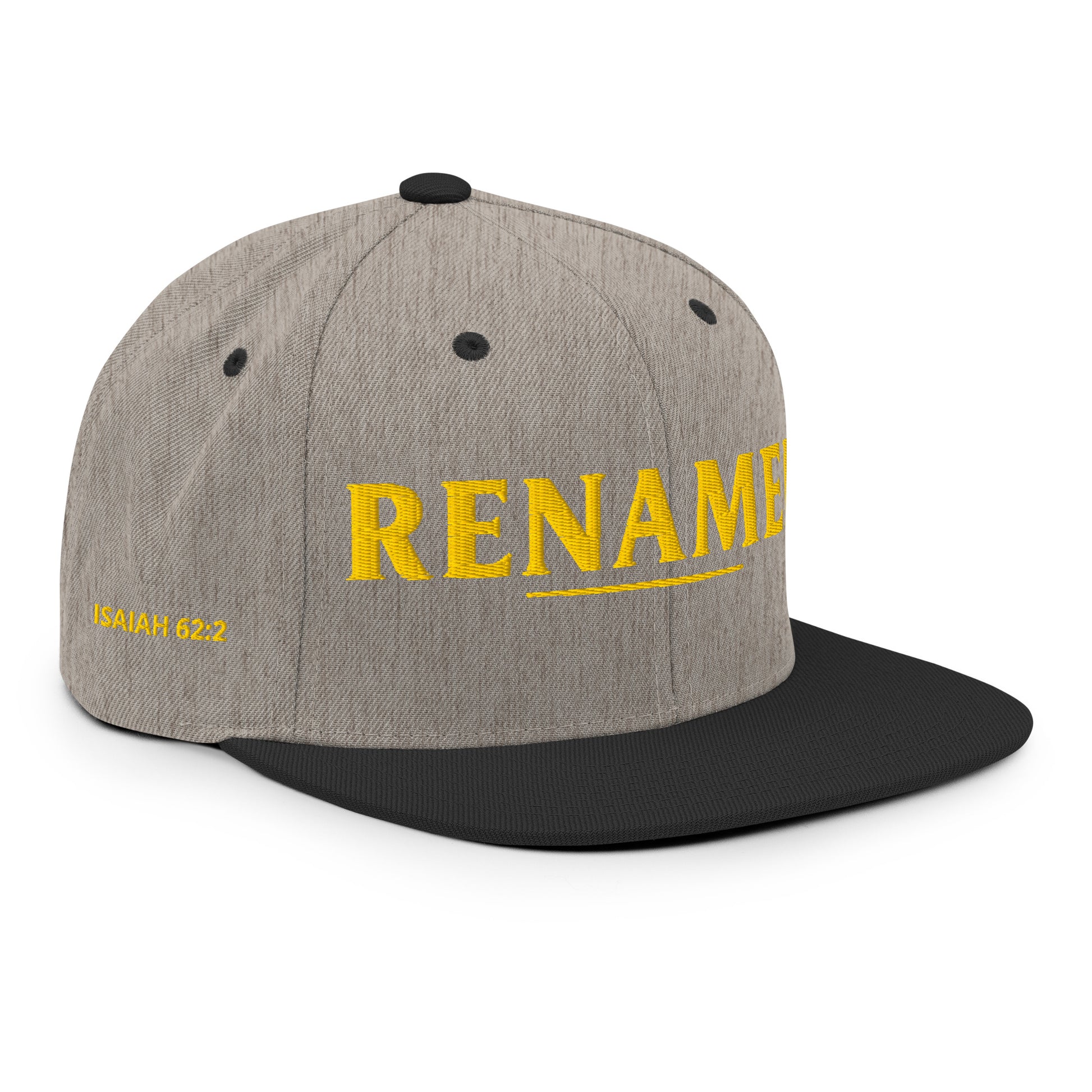 Renamed Classic Snapback - Heather/Black - Right Front View