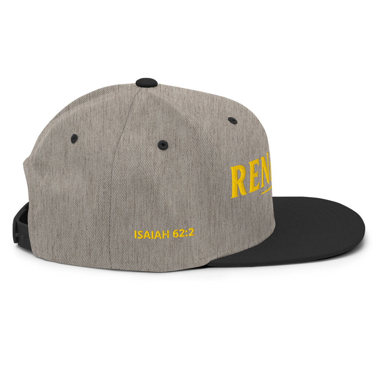 Renamed Classic Snapback - Heather/Black - Right Side View
