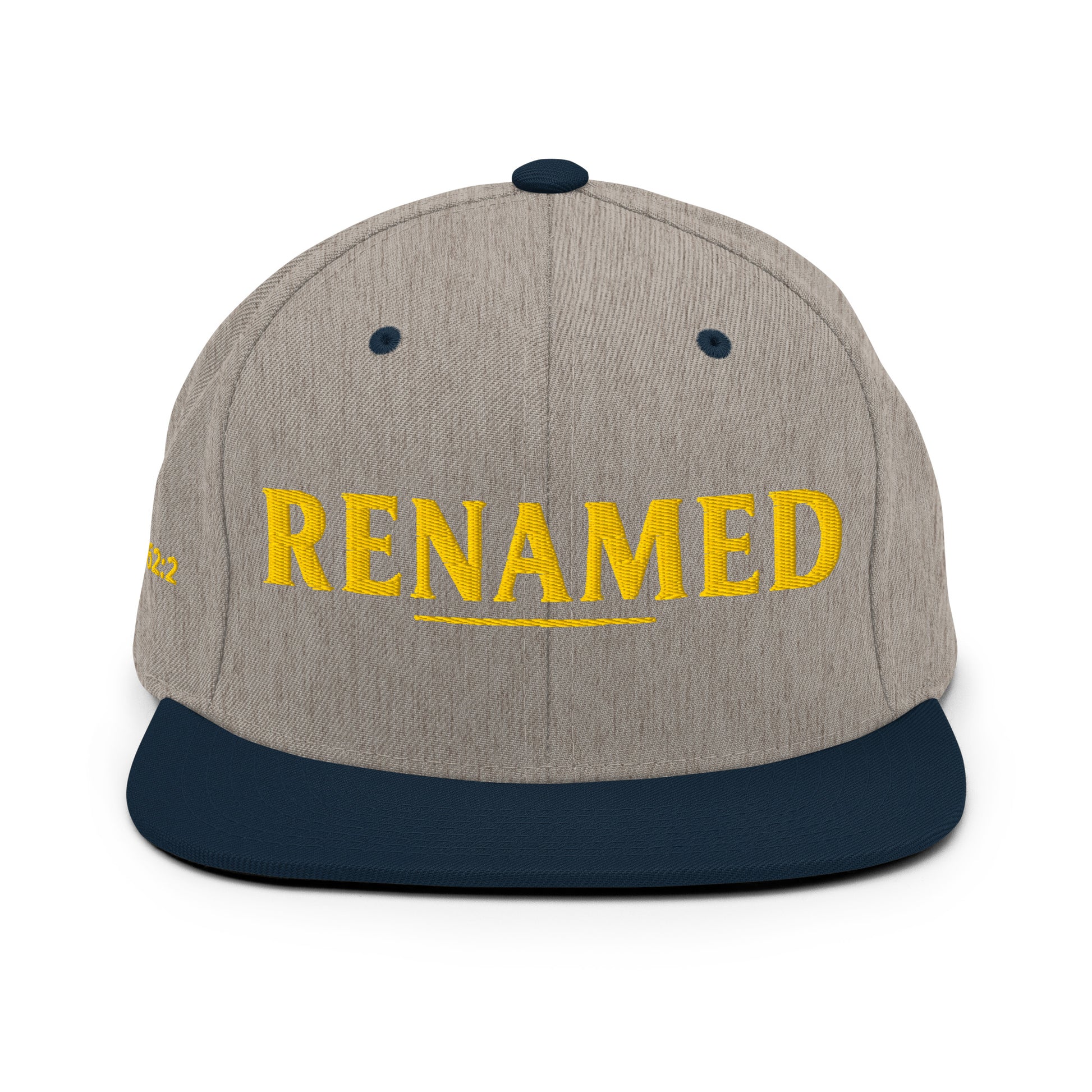 Renamed Classic Snapback - Heather Grey/ Navy - Back View 2