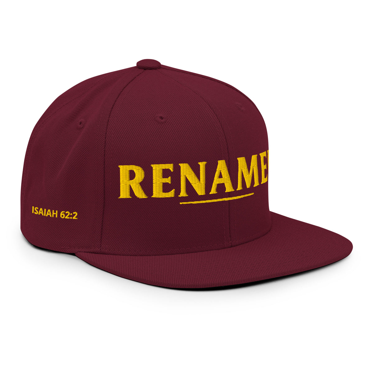 Renamed Classic Snapback - Maroon - Right Front View