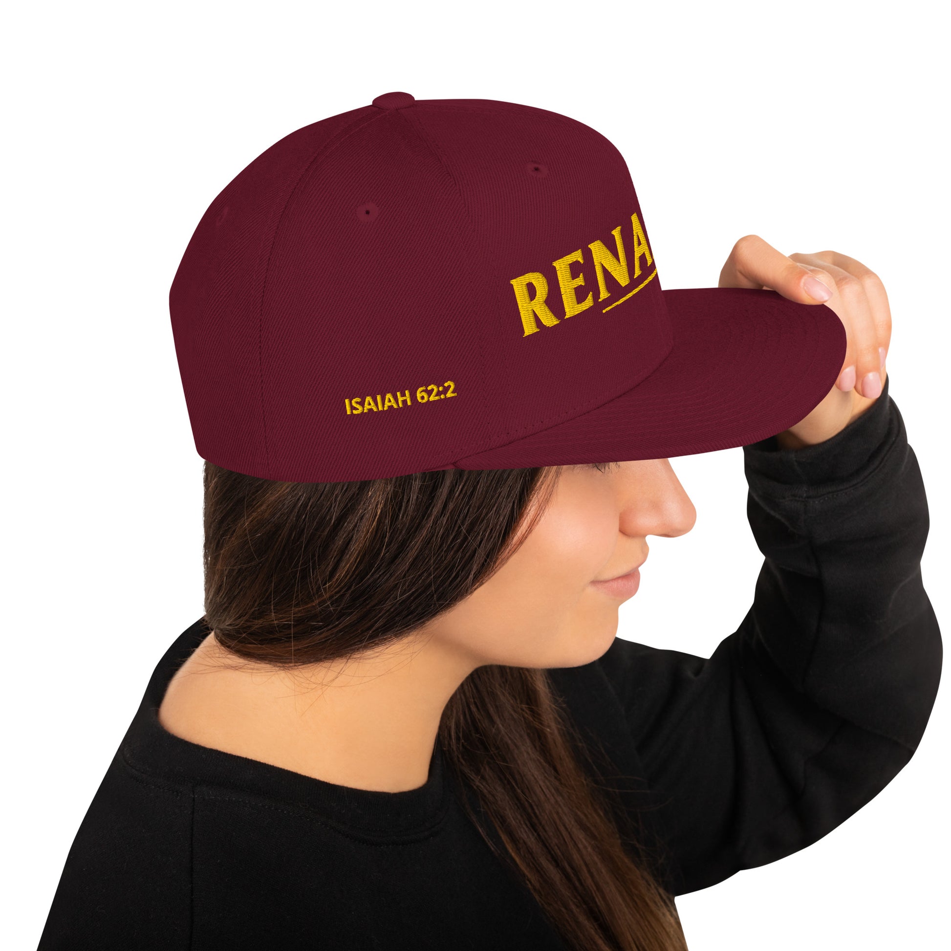 Renamed Classic Snapback - Maroon - Right Side View