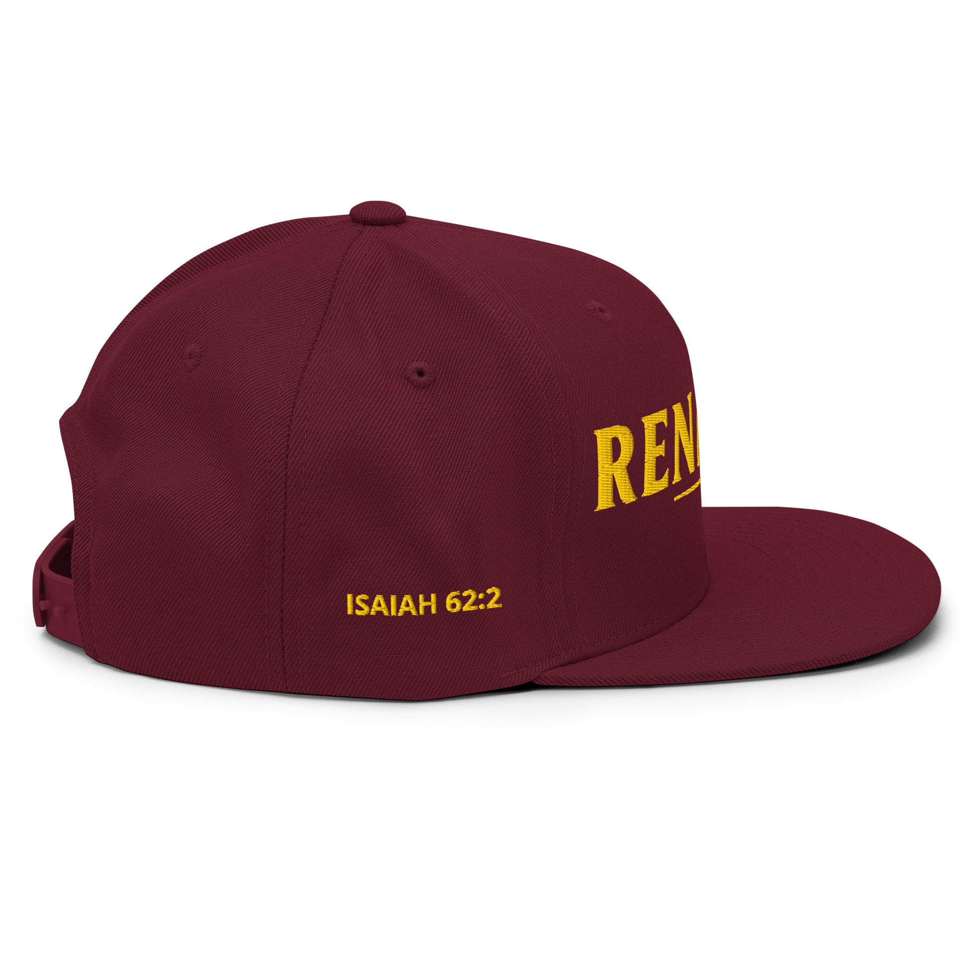 Renamed Classic Snapback - Maroon - Right Side View 2