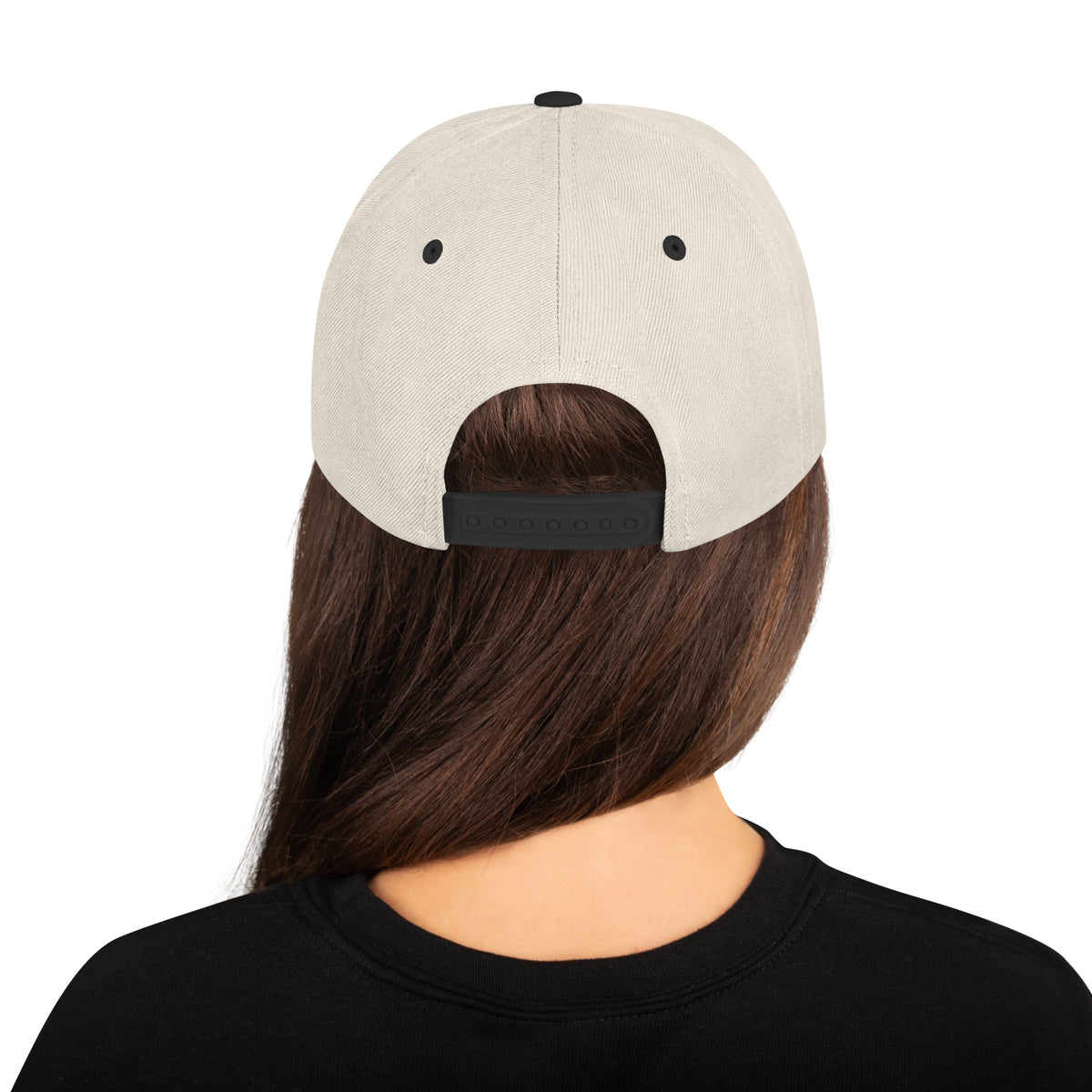 Marked & Chosen Classic Snapback - Natural/ Black - Back View