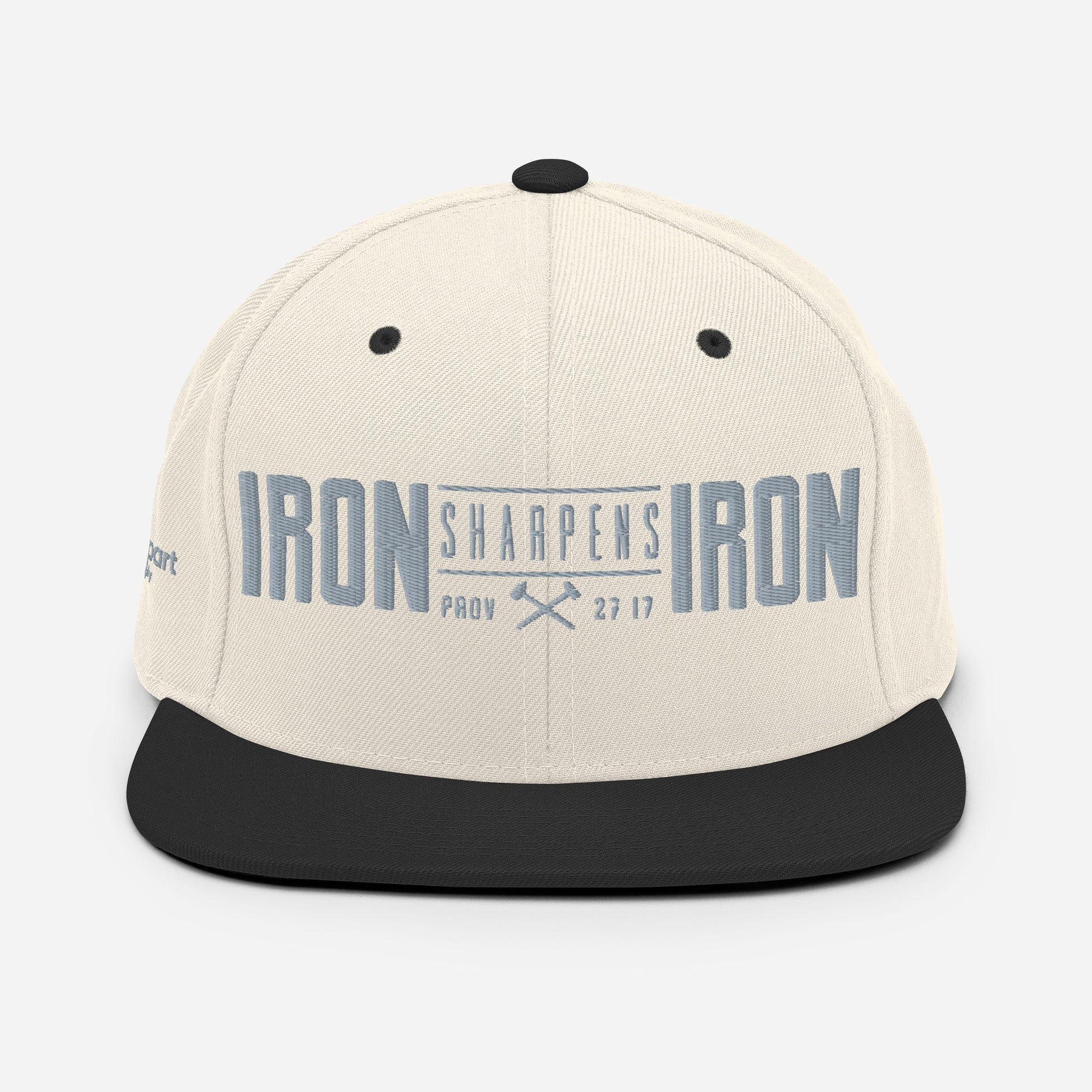 Men's Iron Sharpens Iron Classic Snapback - Natural/ Black - Back View 2