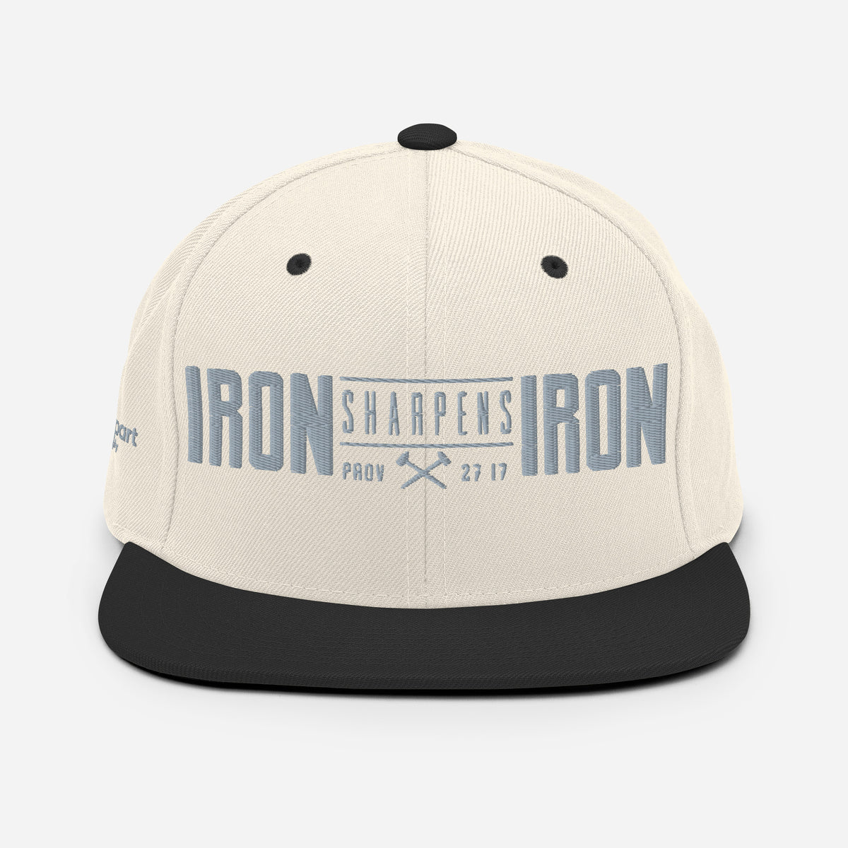 Men's Iron Sharpens Iron Classic Snapback - Natural/ Black - Back View 2