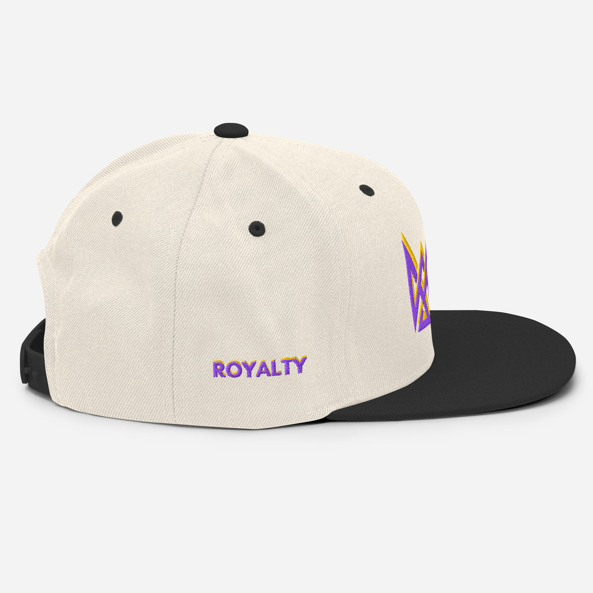 Royalty Classic Snapback - Natural/ Black - Right Side View
