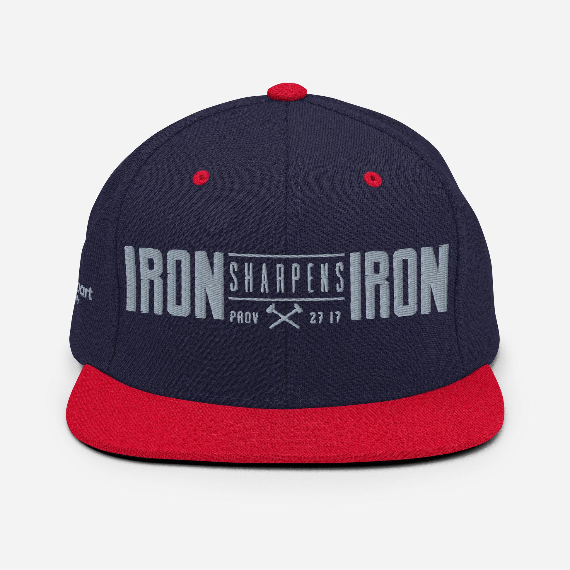Men's Iron Sharpens Iron Classic Snapback - Navy/ Red - Back View 2