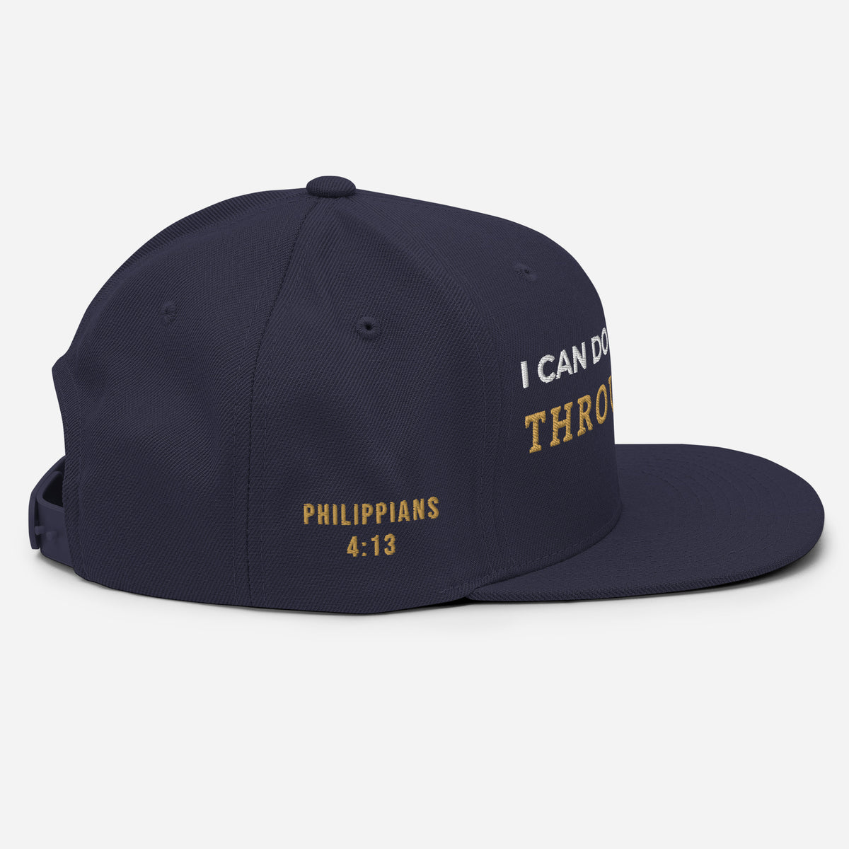 Through Him Classic Snapback - Navy - Right Side View