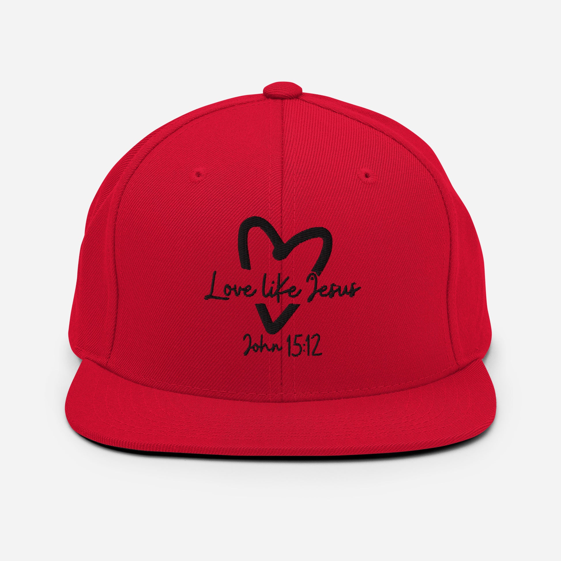 Love Like Jesus Classic Snapback - Red - Back View 4