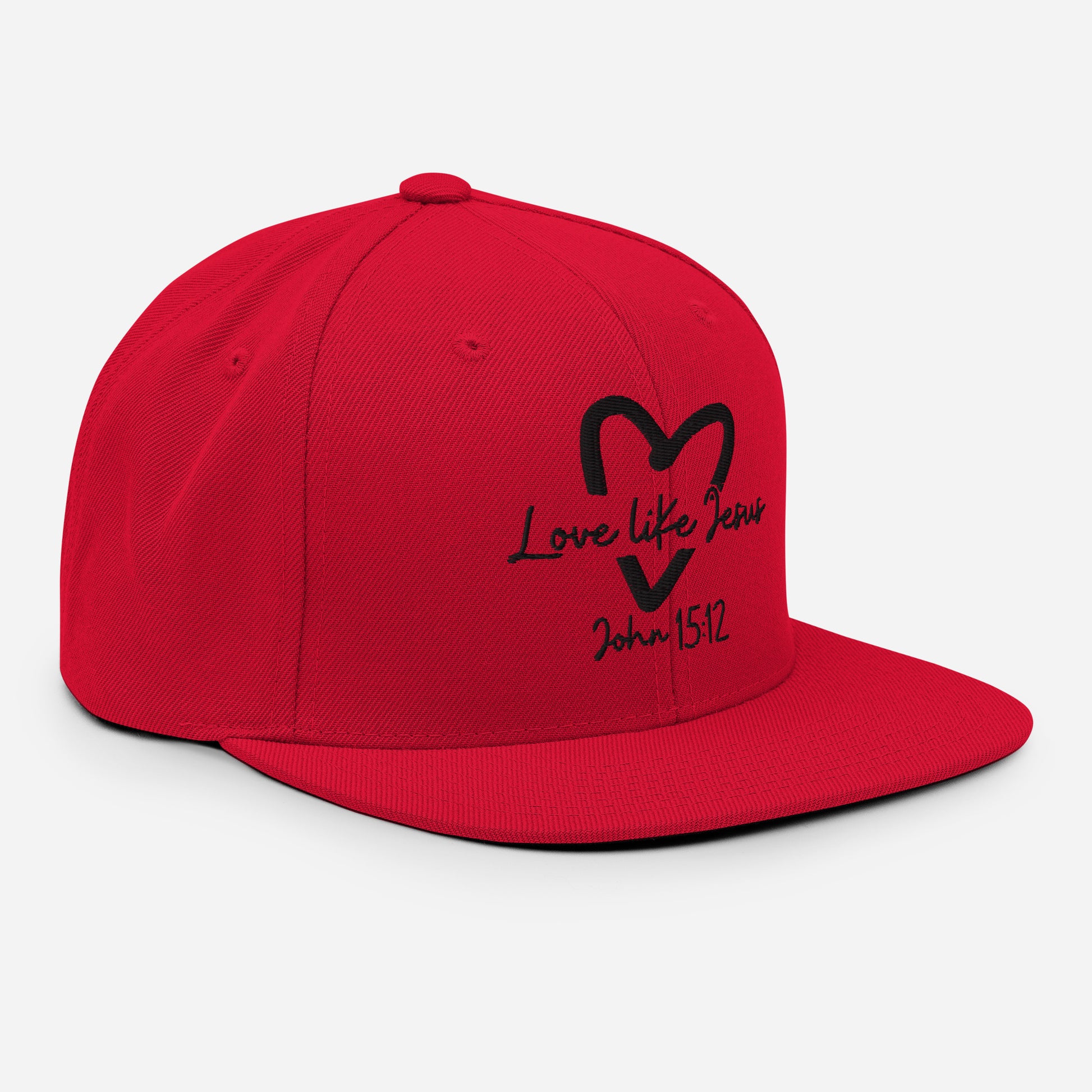 Love Like Jesus Classic Snapback - Red - Right Front View