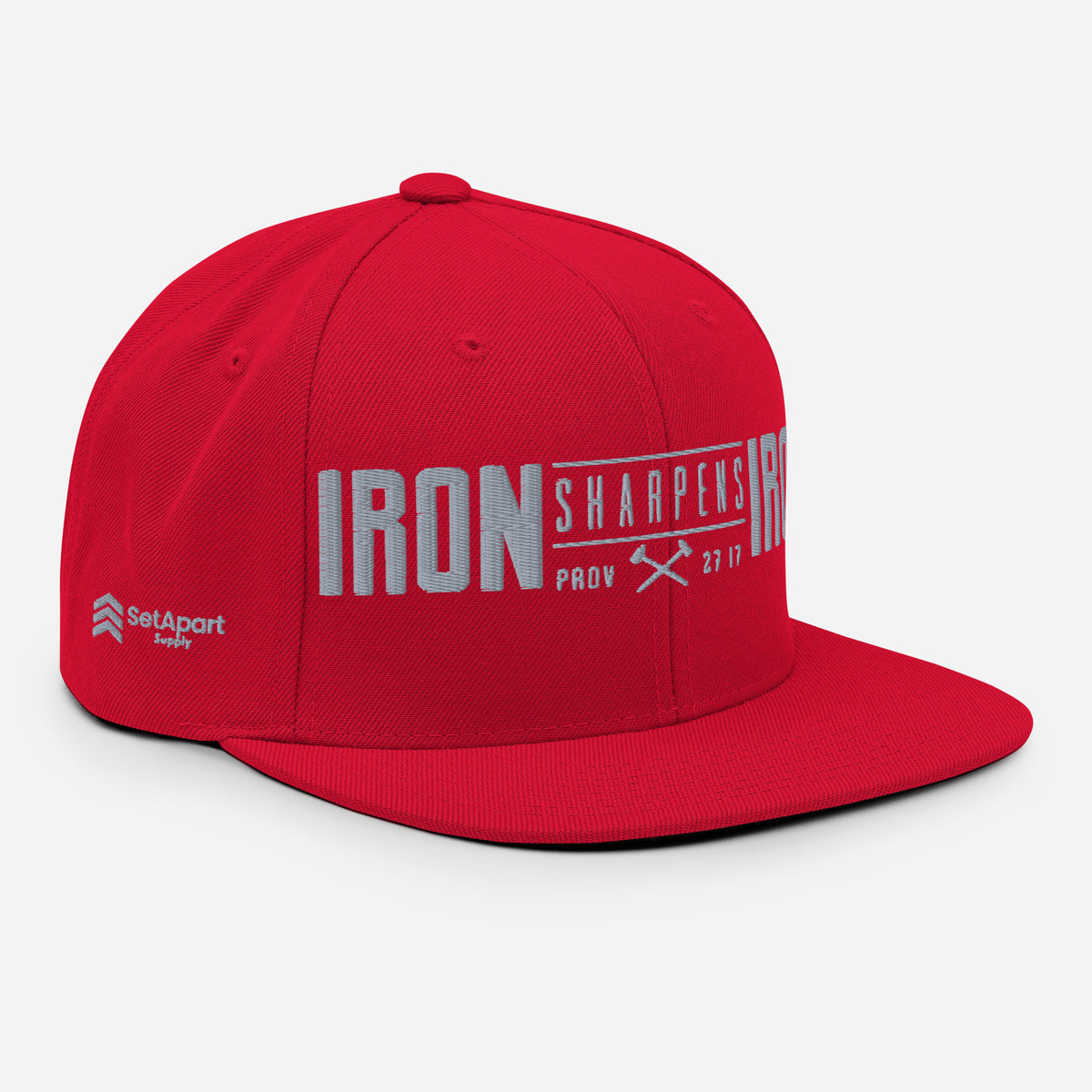Men's Iron Sharpens Iron Classic Snapback - Red - Right Front View