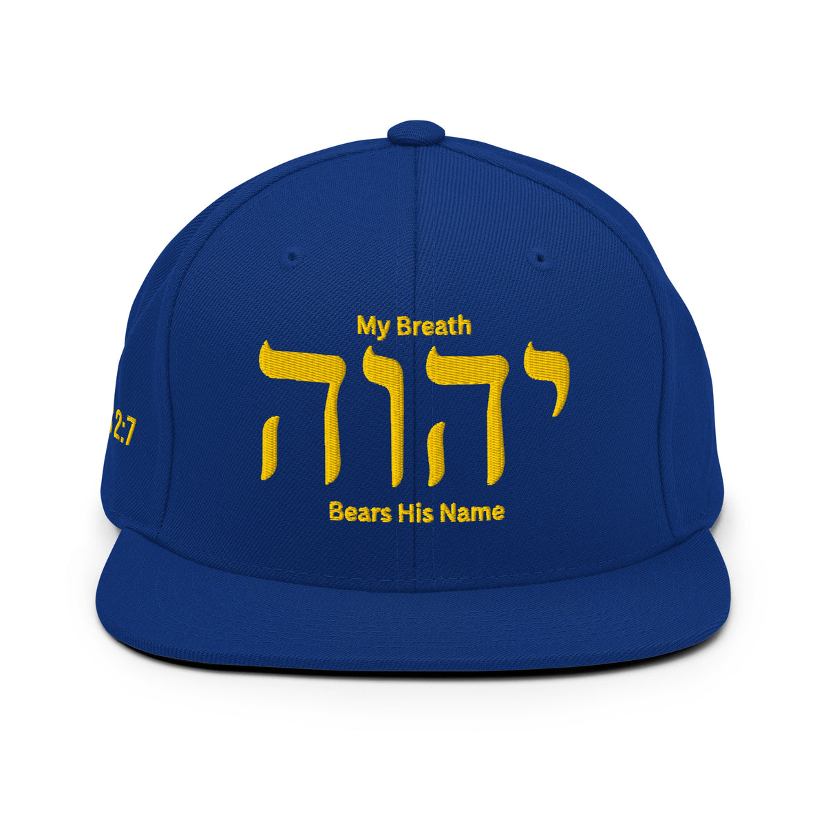 My Breath Bears His Name Classic Snapback - Royal Blue - Back View