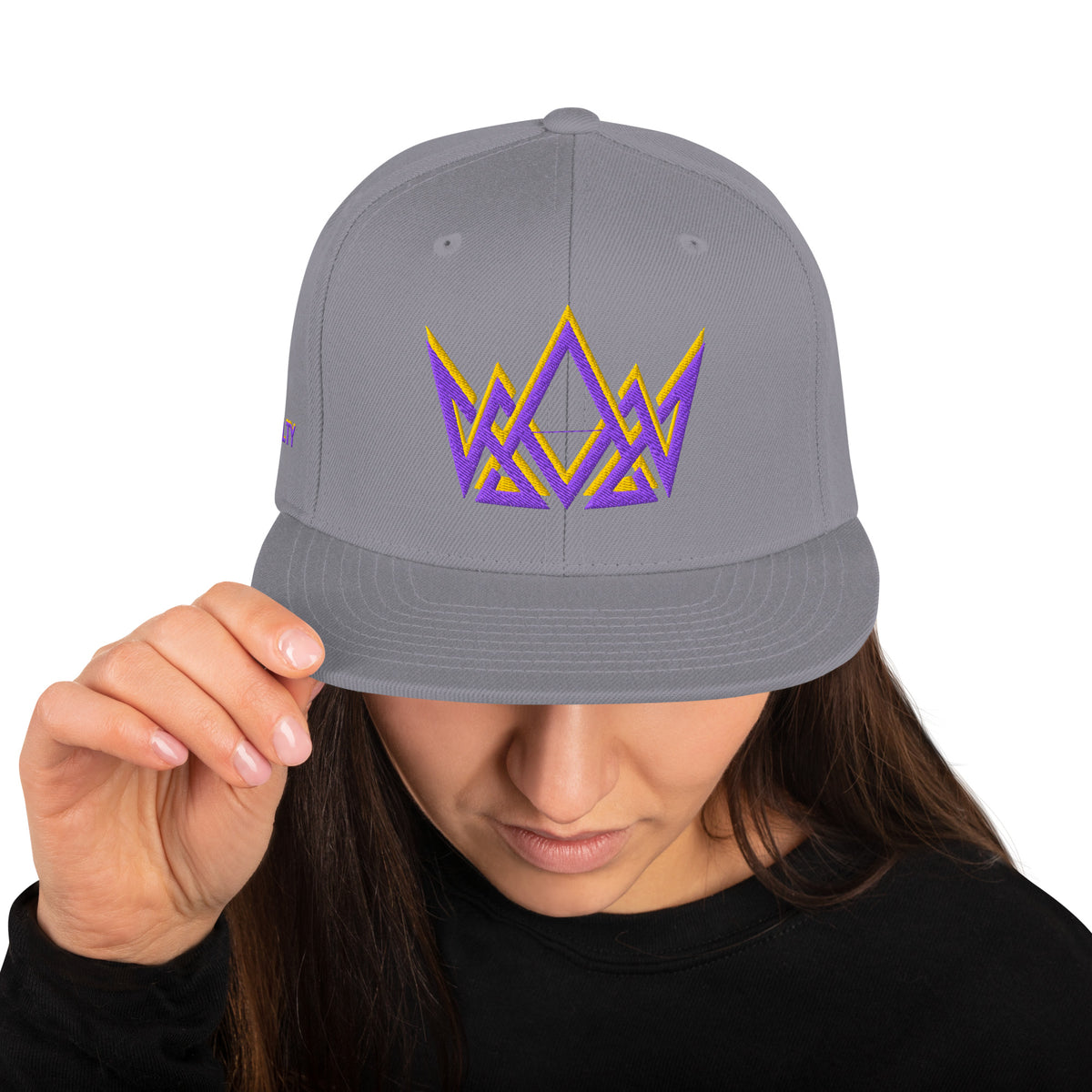 Royalty Classic Snapback - Silver - Back View 3
