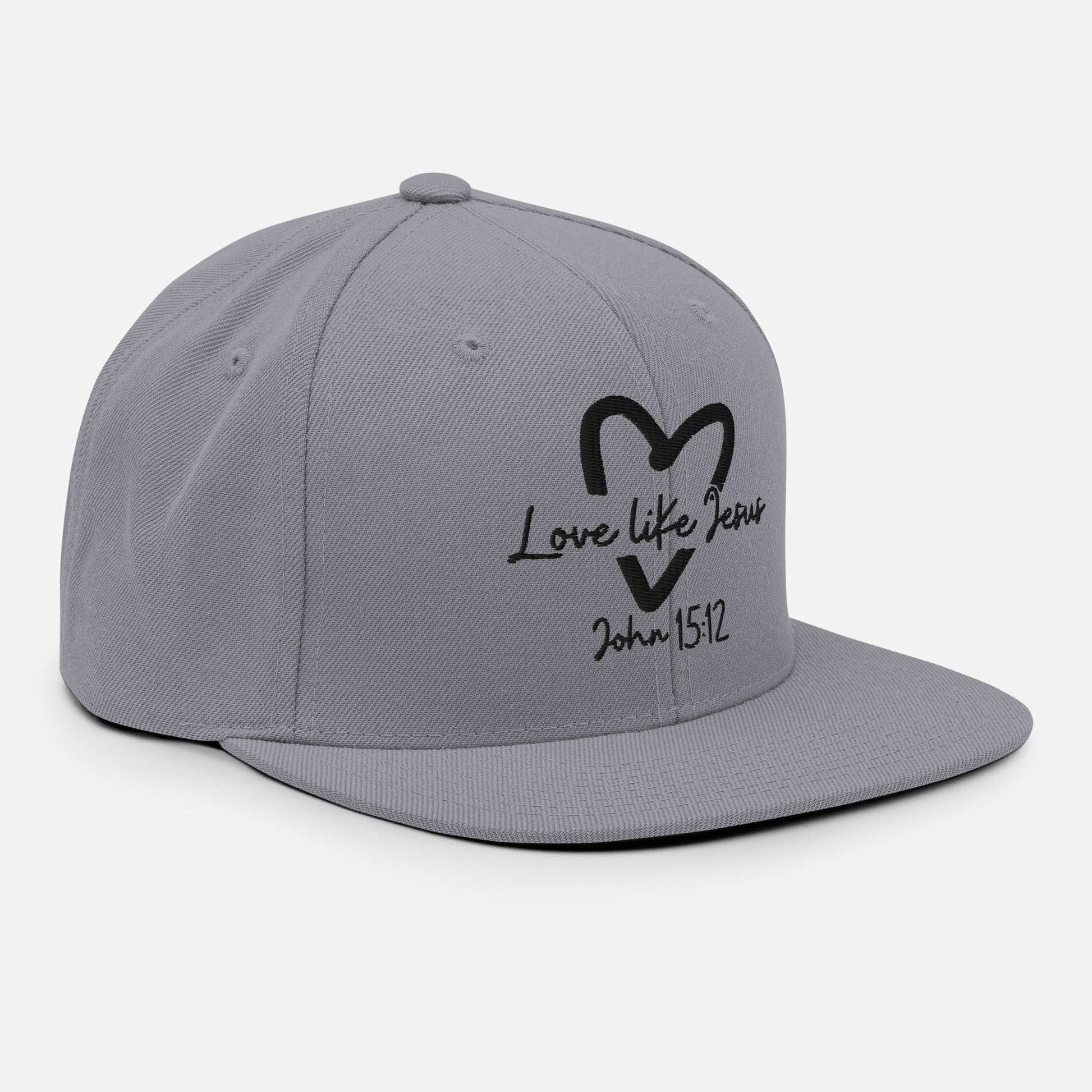 Love Like Jesus Classic Snapback - Silver - Right Front View