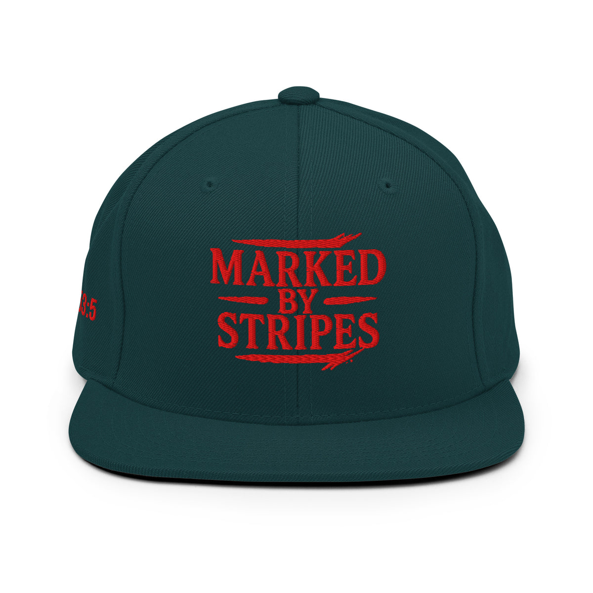 Marked by Stripes Classic Snapback - Spruce - Back View