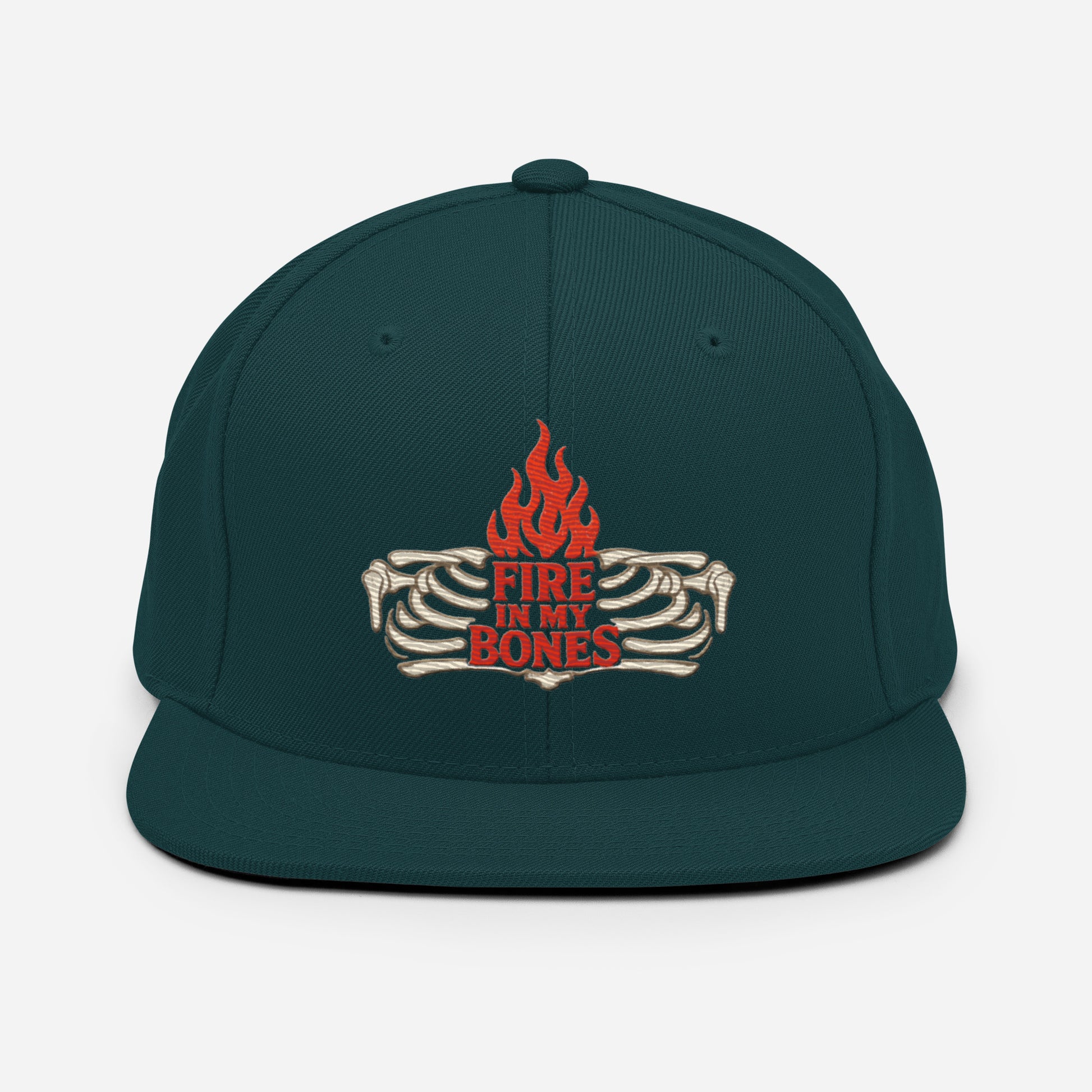 Fire in My Bones Classic Snapback - Spruce - Back View