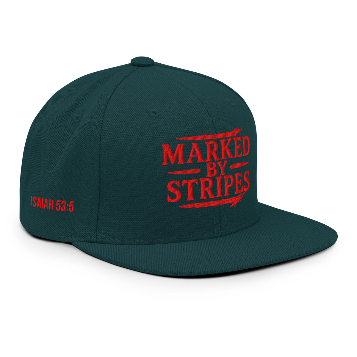 Marked by Stripes Classic Snapback - Spruce - Right Front View